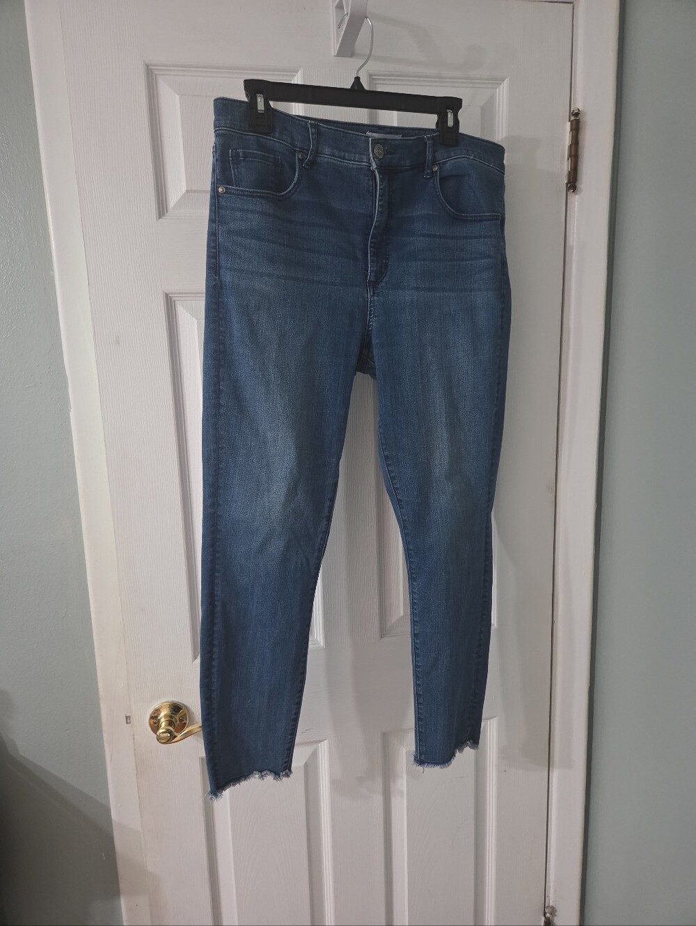 LOFT Dark Blue Ankle Crop Skinny Jeans